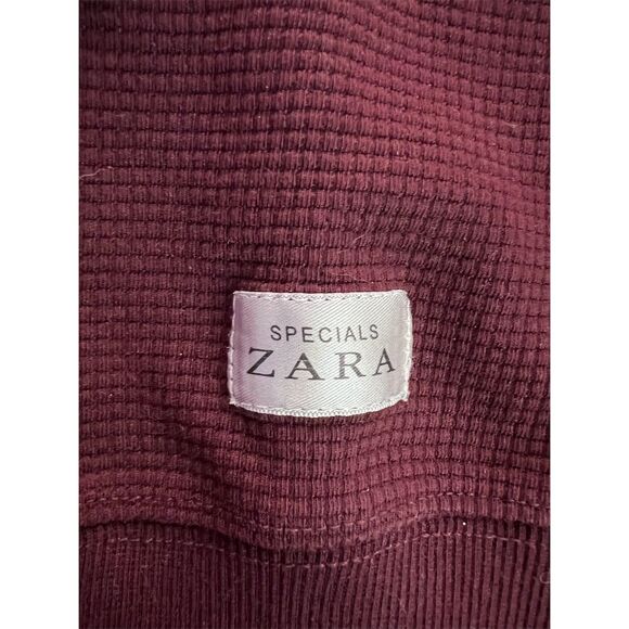 Zara Specials Men's Henley Hoodie Red 2XL Long Sleeve Casual - Picture 6 of 8